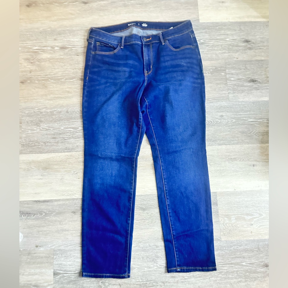 Old Navy Dark Blue Mid-Rise Jeans